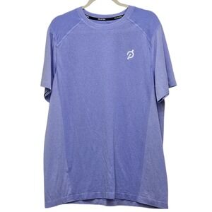 Peloton Seamless Short Sleeve Shirt Mens XL Purple Blue Athletic Workout Tee